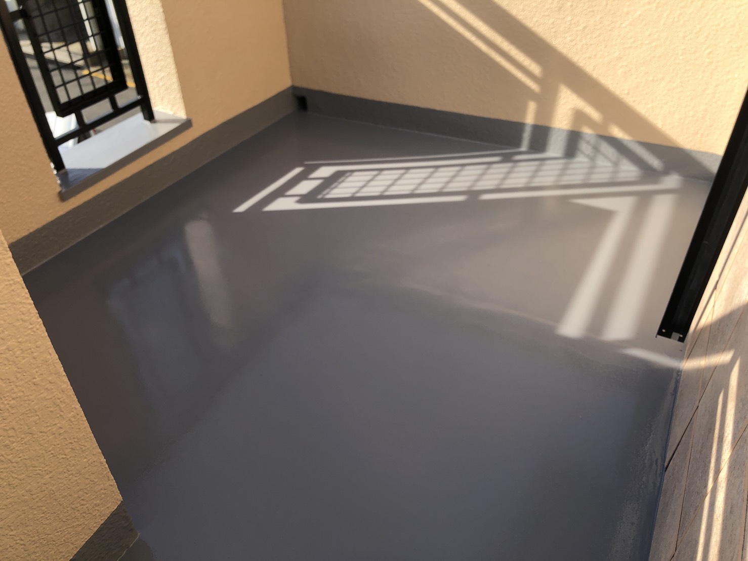 バルコニーのウレタン防水施工しました！